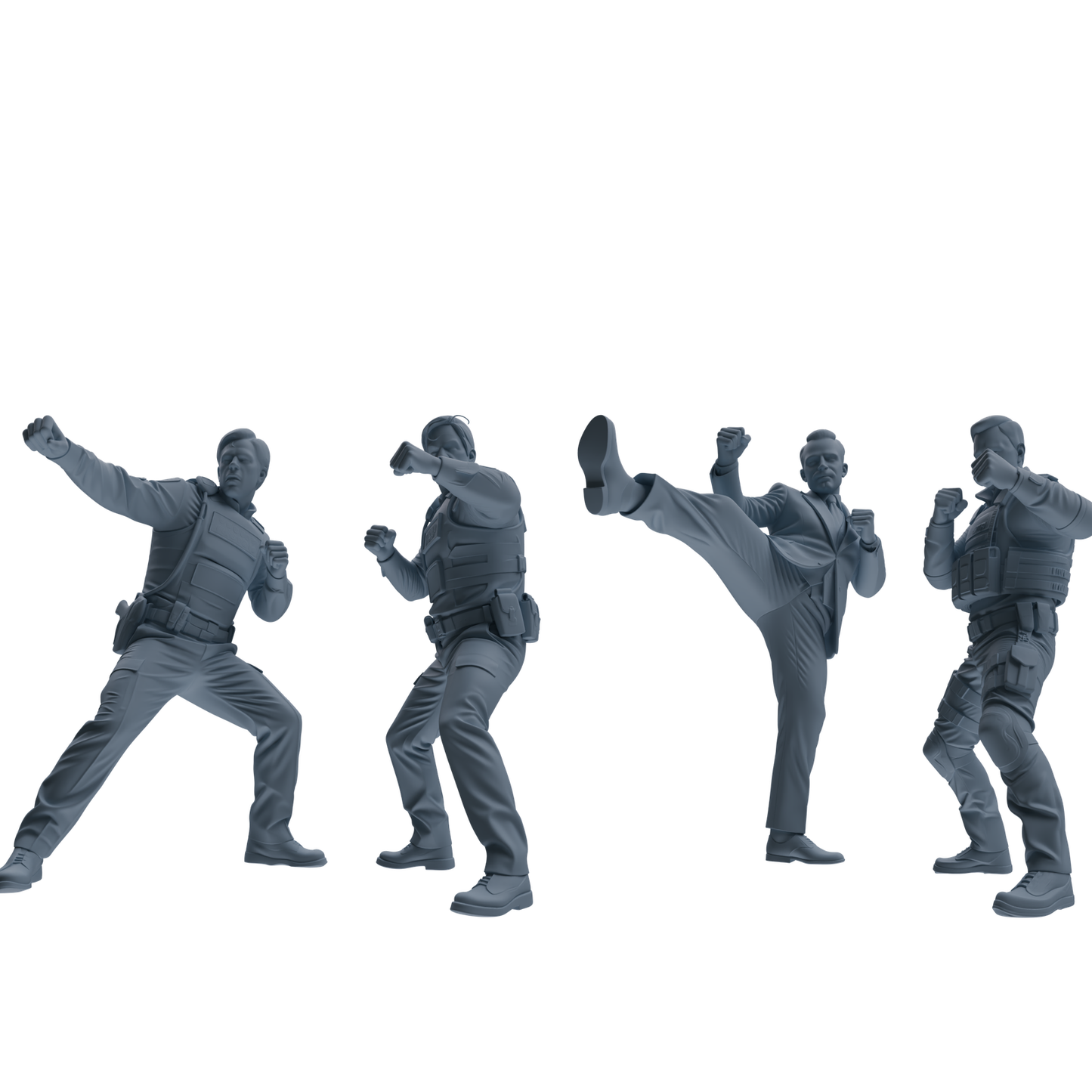 MRY-SFW SSTR112  Miniatures Soldier Model Kit Boston Attack Modern Boston Police Three-Person Arrest Group