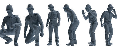 MRY-SFW LYGR806 Modern British Police Six-Person Punishment Group