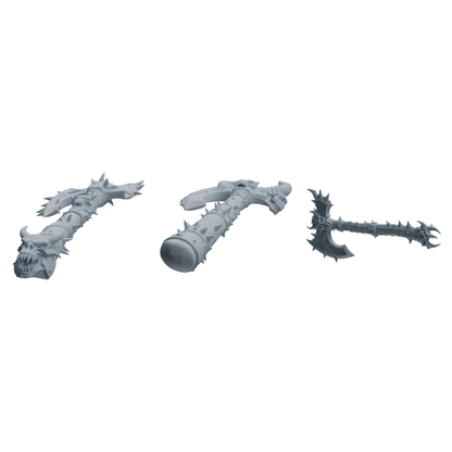 MRY-SFW LYGS422 Demon Style Axe Weapon Modern Model 3 pcs