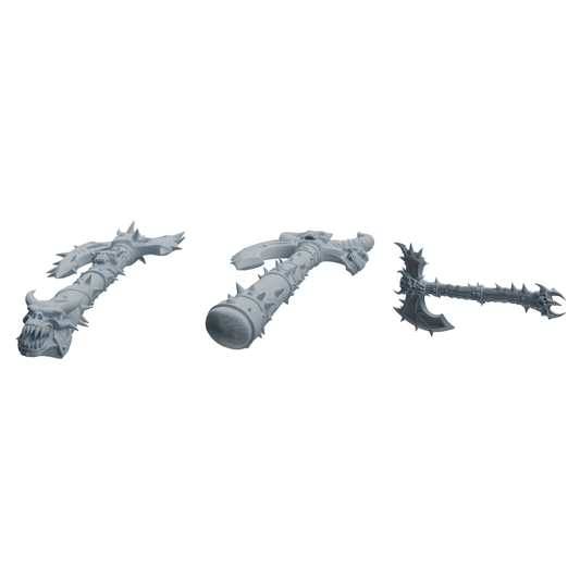 MRY-SFW LYGS422 Demon Style Axe Weapon Modern Model 3 pcs