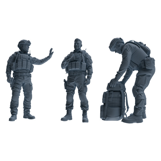 MRY-SFW SSTR183 Miniatures Soldier Model Kit Special Forces  – LCD 3D printed resin model kit, image 1