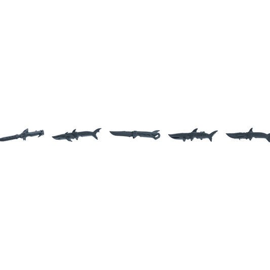 MRY-SFW LYGS395 Creative Shark Knife Weapon Modern Model 5 pcs