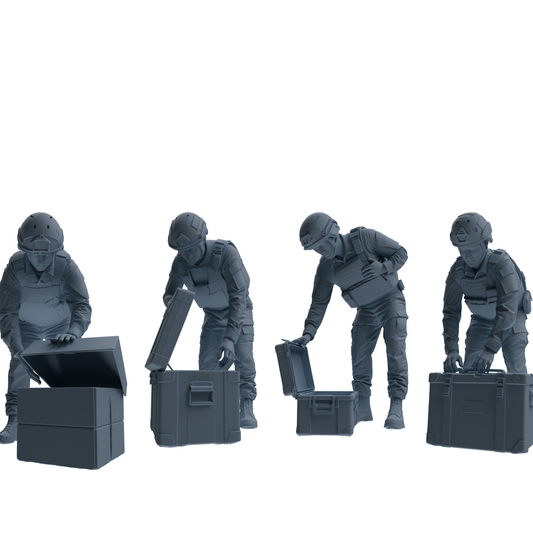 MRY-SFW SSTR239 Modern French Army Logistics Soldier Combat  – LCD 3D printed resin model kit, image 1