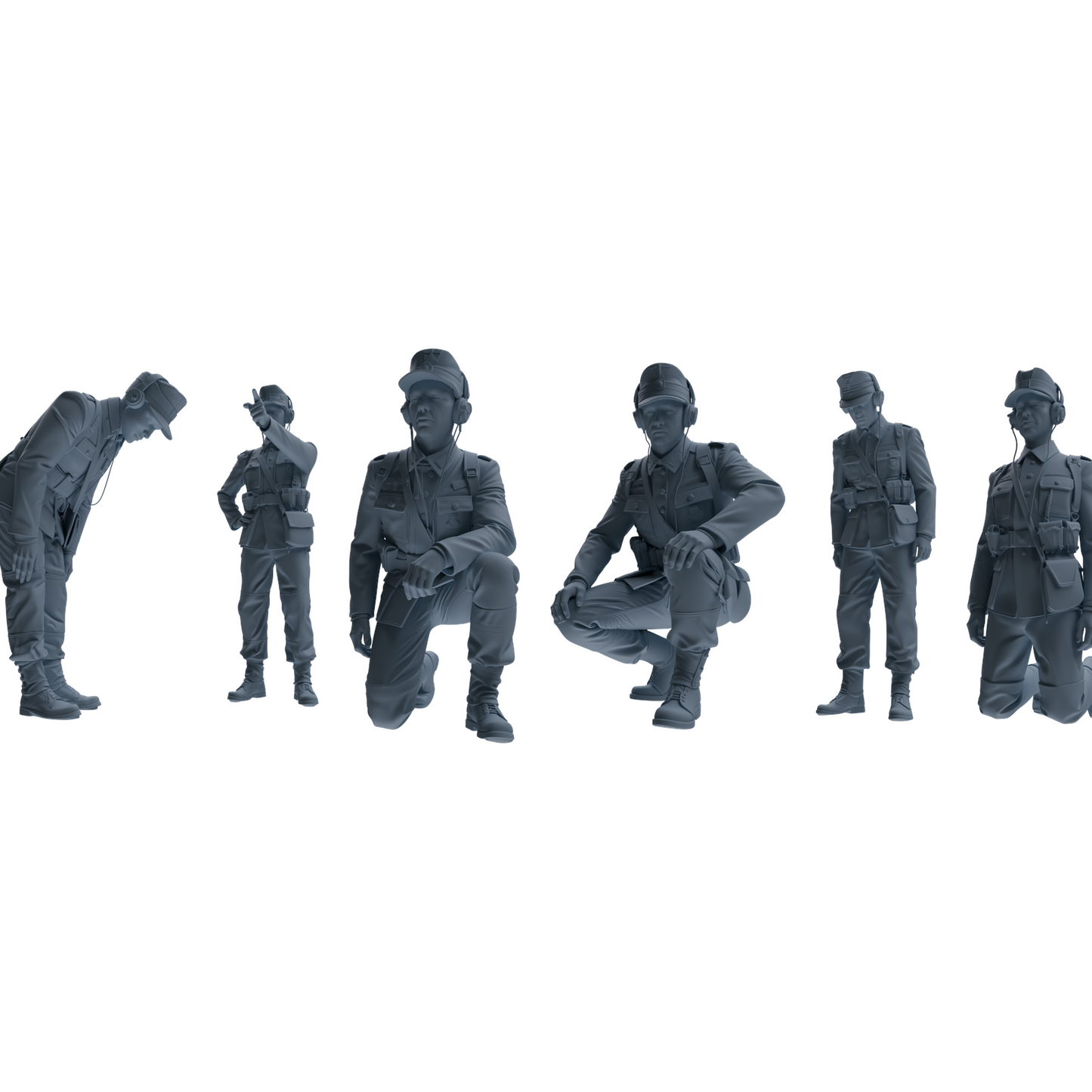 MRY-SFW LYGR652 WWII Mine Soldier Six-Person Cursing Group