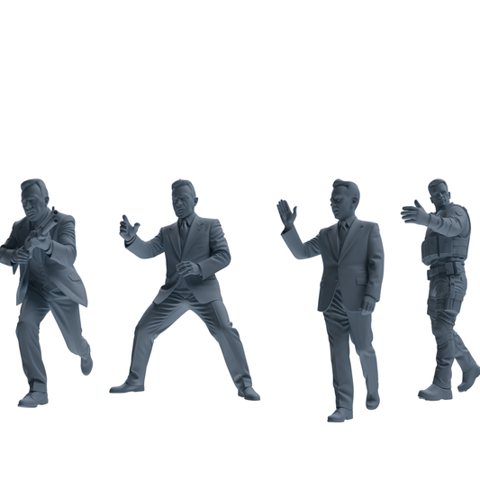 MRY-SFW SSTR130 Miniatures Soldier Model Kit Boston Attack M – LCD 3D printed resin model kit, image 1