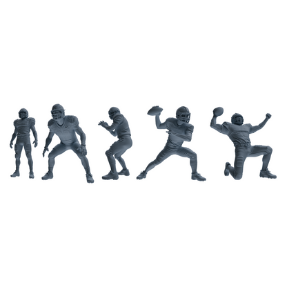 MRY-SFW LYTR809 American Football Player Figure Modern Model 5 pcs Miniature Car Diorama Figures Scene Props Accessories Resin