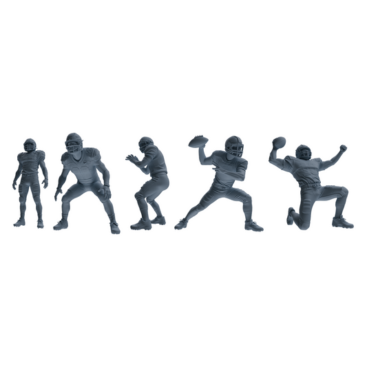 MRY-SFW LYTR809 American Football Player Figure Modern Model 5 pcs Miniature Car Diorama Figures Scene Props Accessories Resin