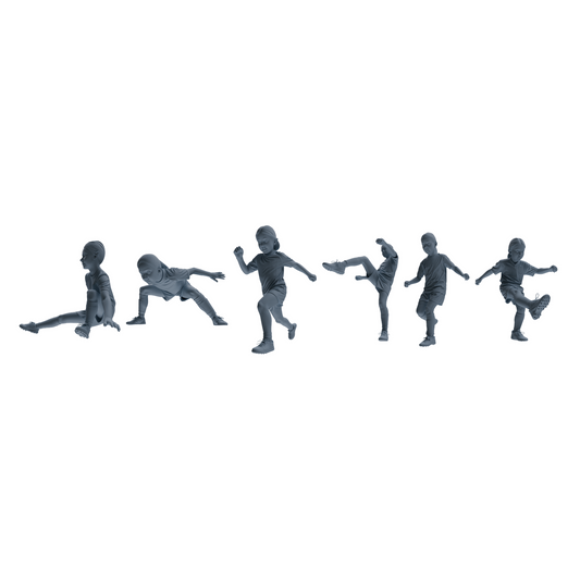 MRY-SFW LYTR805 Female Soccer Player Figure Modern Model 6 pcs Miniature Car Diorama Figures Scene Props Accessories Resin
