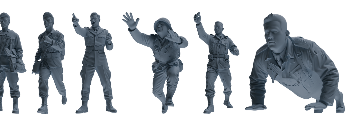 MRY-SFW SSTR062  Miniatures Soldier Model Kit Hacksaw Ridge Rescue Story WWII U.S. Army Six-Person Training Group