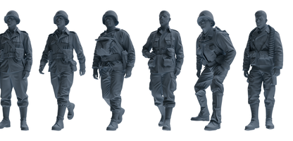 MRY-SFW SSTR076 Miniatures Soldier Model Kit Saving Ryan in Normandy WWII U.S. Army Six-Person Patrol Group