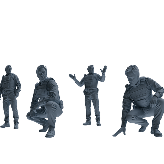 MRY-SFW SSTR123 Miniatures Soldier Model Kit Boston Attack M – LCD 3D printed resin model kit, image 1