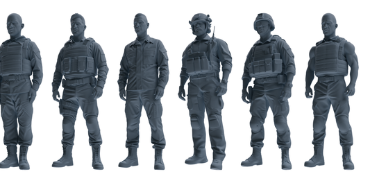 MRY-SFW SSTR038 Miniatures Soldier Model Kit 1993 Mogadishu  – LCD 3D printed resin model kit, image 1