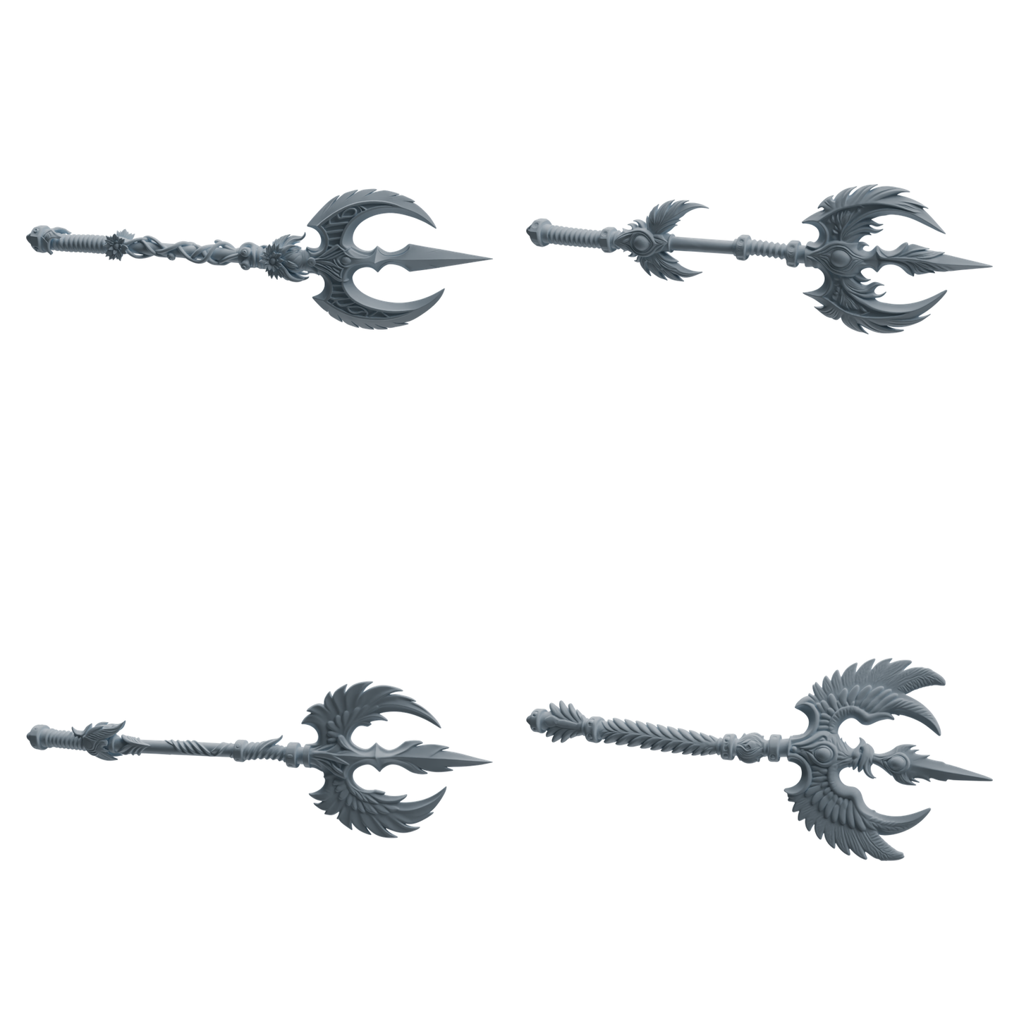 MRY-SFW LYGS432 Mysterious Pattern Crescent Battle Weapon Modern Model 4 pcs