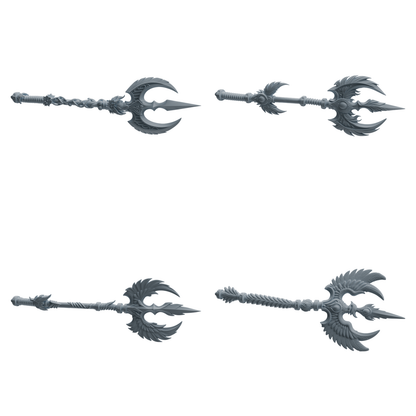 MRY-SFW LYGS432 Mysterious Pattern Crescent Battle Weapon Modern Model 4 pcs
