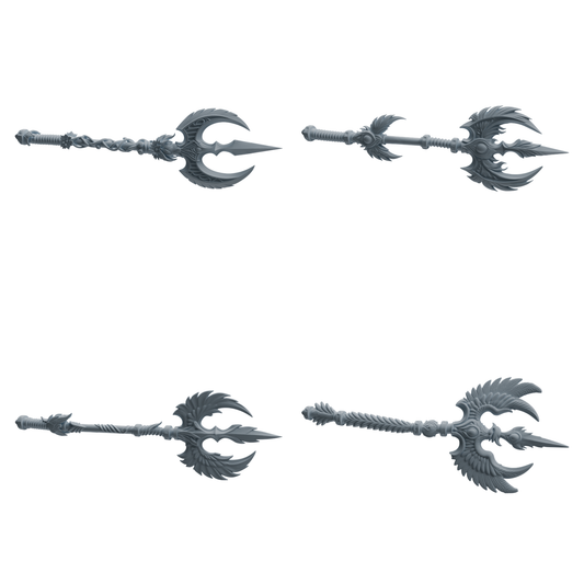 MRY-SFW LYGS432 Mysterious Pattern Crescent Battle Weapon Modern Model 4 pcs