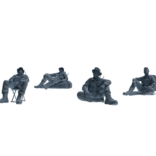 MRY-SFW SSTR142 Miniatures Soldier Model Kit War of Hyenas M – LCD 3D printed resin model kit, image 1