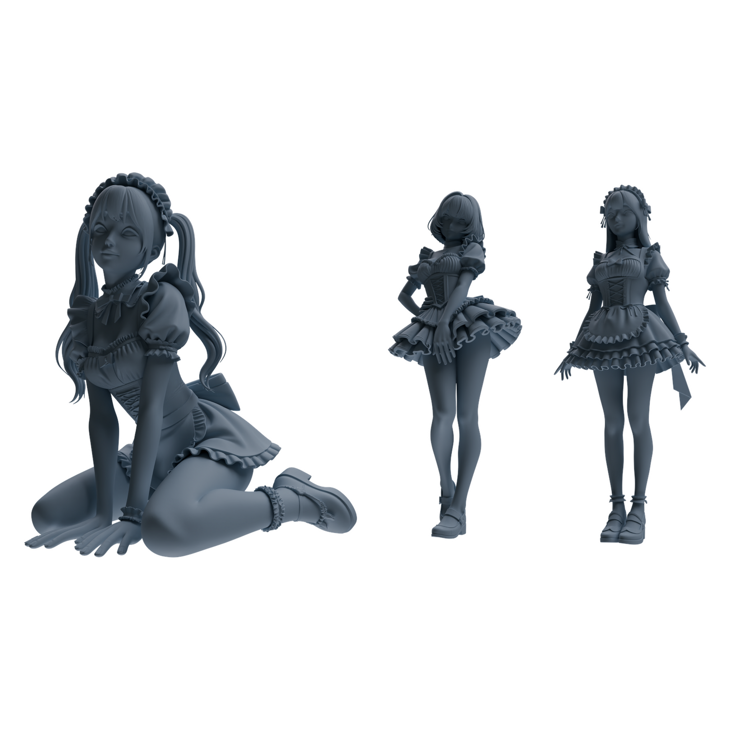 MRY-SFW LYTR872 Maid Outfit Girl Figure Modern Model 3 pcs