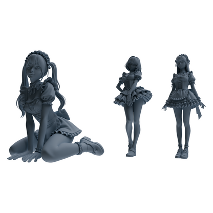 MRY-SFW LYTR872 Maid Outfit Girl Figure Modern Model 3 pcs