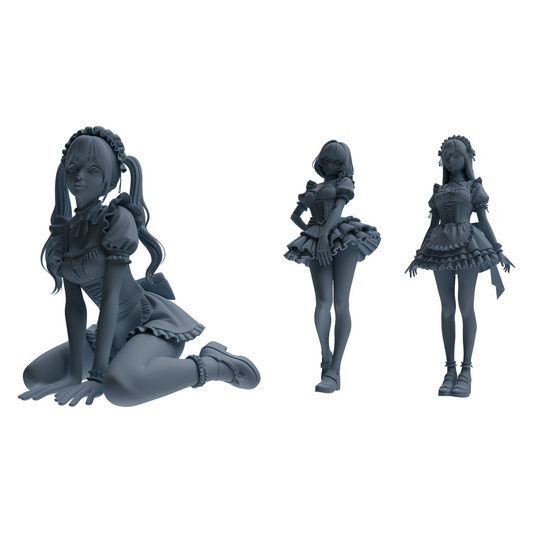 MRY-SFW LYTR872 Maid Outfit Girl Figure Modern Model 3 pcs