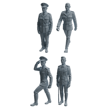 MRY-SFW LYTR947 Military Officer Man Character Modern Model 4 pcs