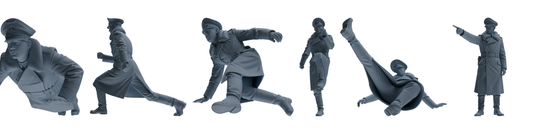 MRY-SFW LYGR703 WWII German Army Story Scene Six-Person Physical Training Group