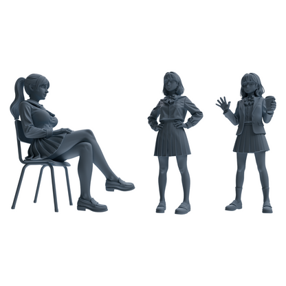MRY-SFW LYTR896 School Uniform Girl Modern Model 3 pcs