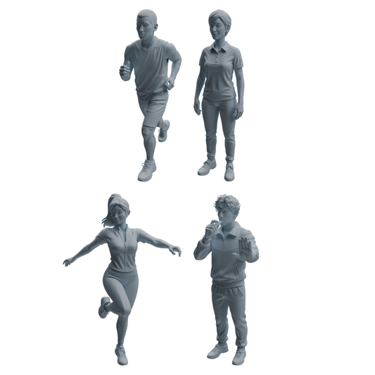 MRY-SFW LYTR967 Sports-Scene PE Teacher Character Modern Model 4 pcs