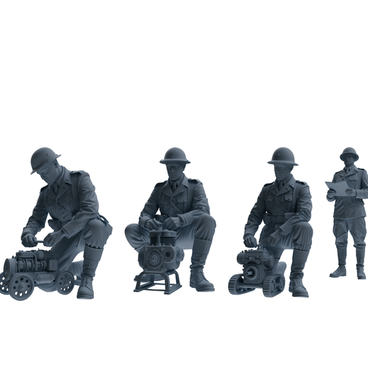 MRY-SFW SSTR221 WWII French Army Logistics Soldier Maintenan – LCD 3D printed resin model kit, image 1