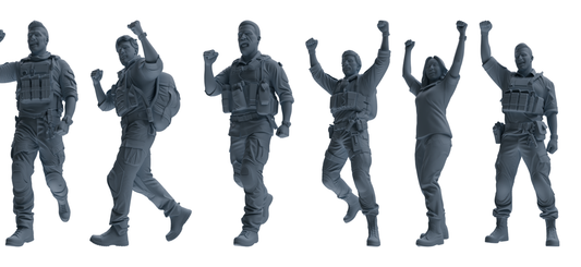 MRY-SFW SSTR014 Miniatures Soldier Model Kit Modern Navy SEAL Six-Person Triumphant Return Group