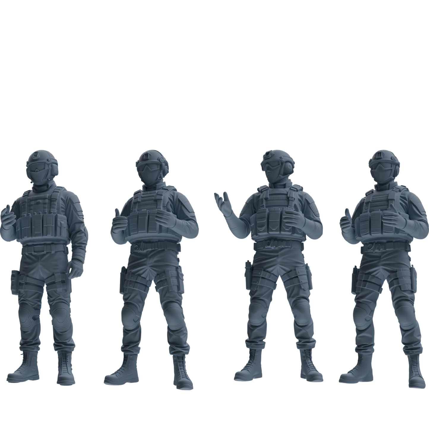 MRY-SFW SSTR347 Modern American Mercenary Conversation Four-Person Group