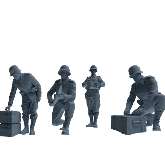 MRY-SFW SSTR223 WWII French Army Logistics Soldier Combat Re – LCD 3D printed resin model kit, image 1