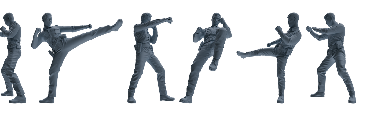 MRY-SFW LYGR672 Los Angeles Patrol Police Six-Person Combat Group