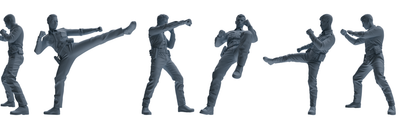 MRY-SFW LYGR672 Los Angeles Patrol Police Six-Person Combat Group