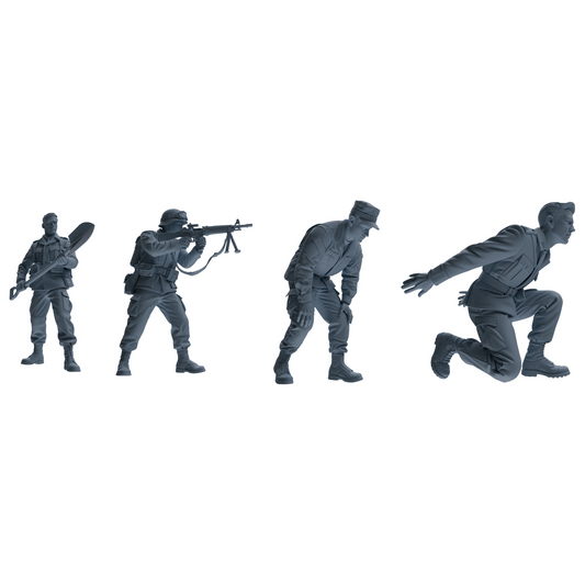 MRY-SFW SSTR185 Miniatures Soldier Model Kit Combat Engineer – LCD 3D printed resin model kit, image 1