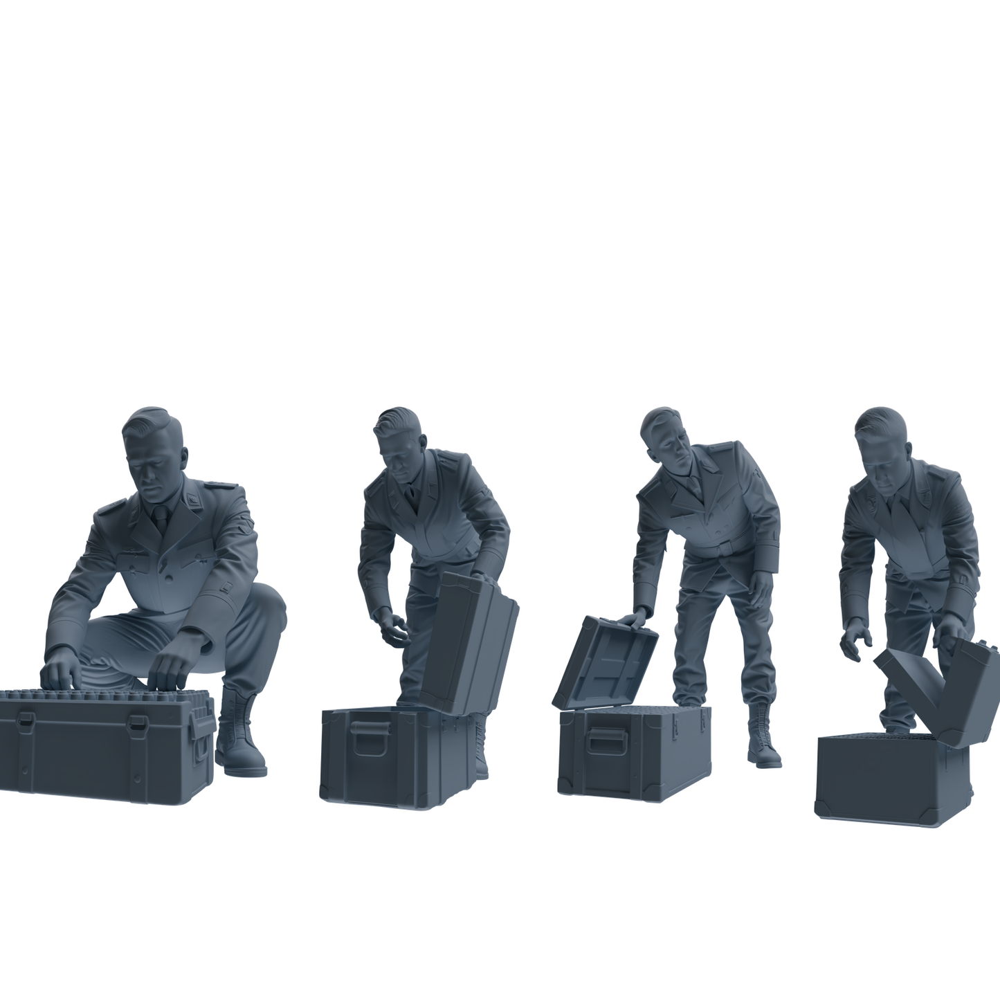 MRY-SFW SSTR234 Modern German Army Logistics Soldier Combat Readiness Four-Person Group
