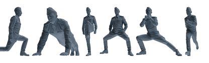 MRY-SFW LYGR728 WWII Soviet Army War Scene Six-Person Physical Training Group