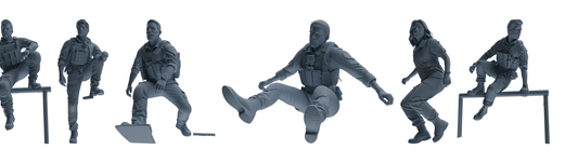 MRY-SFW SSTR008  Modern Navy SEAL Six-Person Obstacle Crossing Group