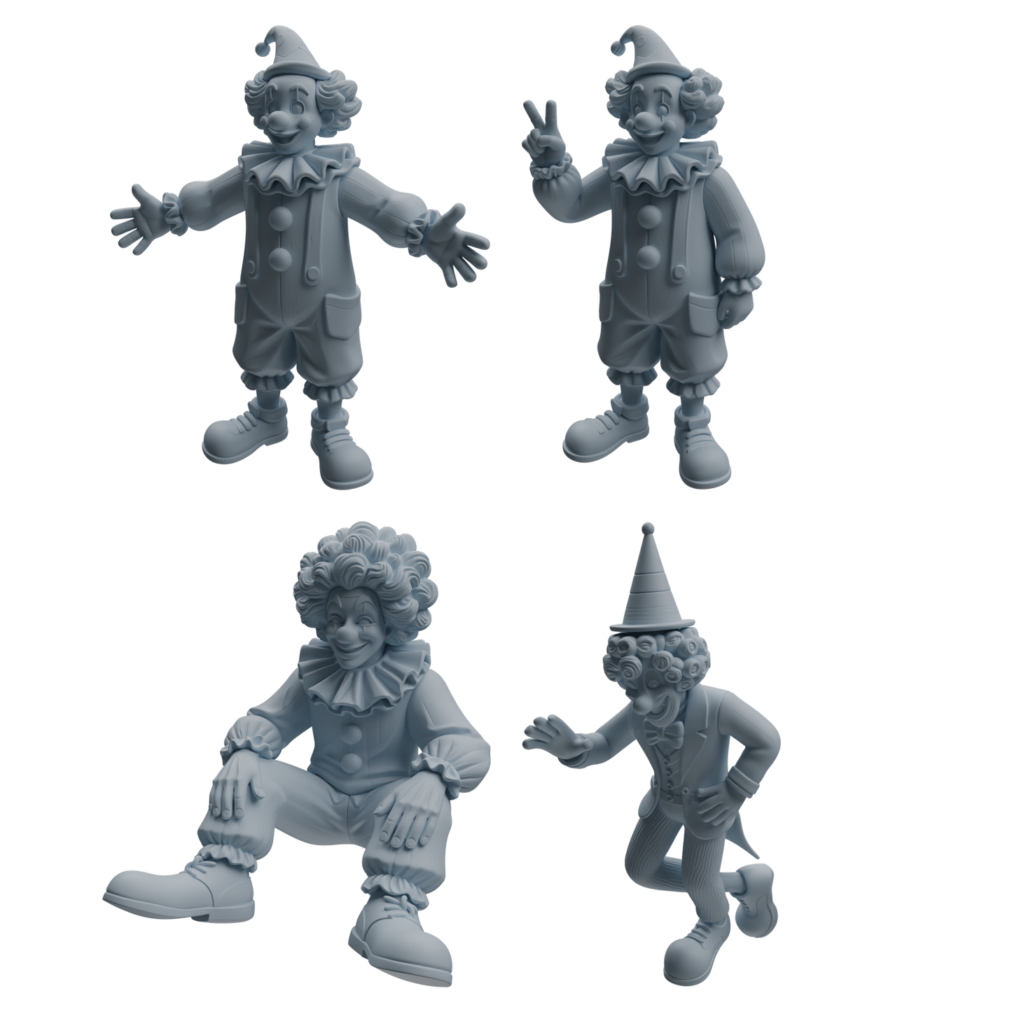 MRY-SFW LYTR1054 Clown Character Modern Model 4 pcs