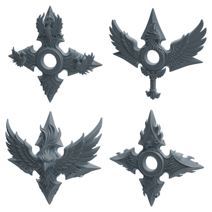 MRY-SFW LYGS443 Wing Pattern Throwing Dart Weapon Modern Model 4 pcs