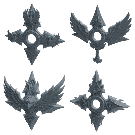 MRY-SFW LYGS443 Wing Pattern Throwing Dart Weapon Modern Model 4 pcs