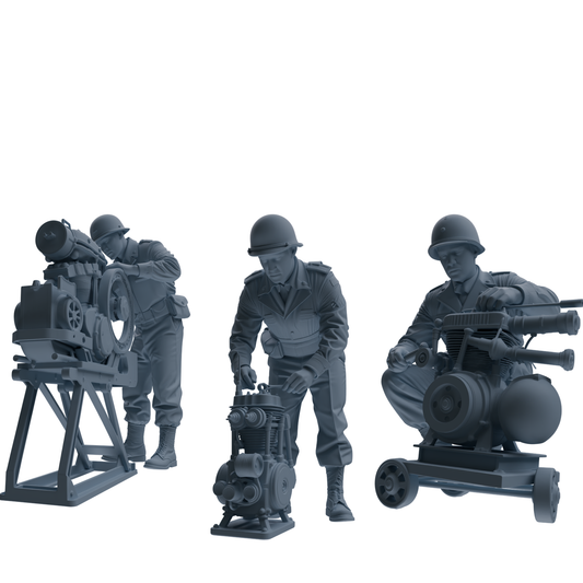 MRY-SFW SSTR226 WWII U.S. Army Logistics Soldier Maintenance – LCD 3D printed resin model kit, image 1