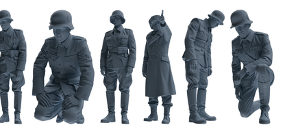 MRY-SFW SSTR001  Miniatures Soldier Model Kit WWII German Army Six-Person Officer Reprimand Group