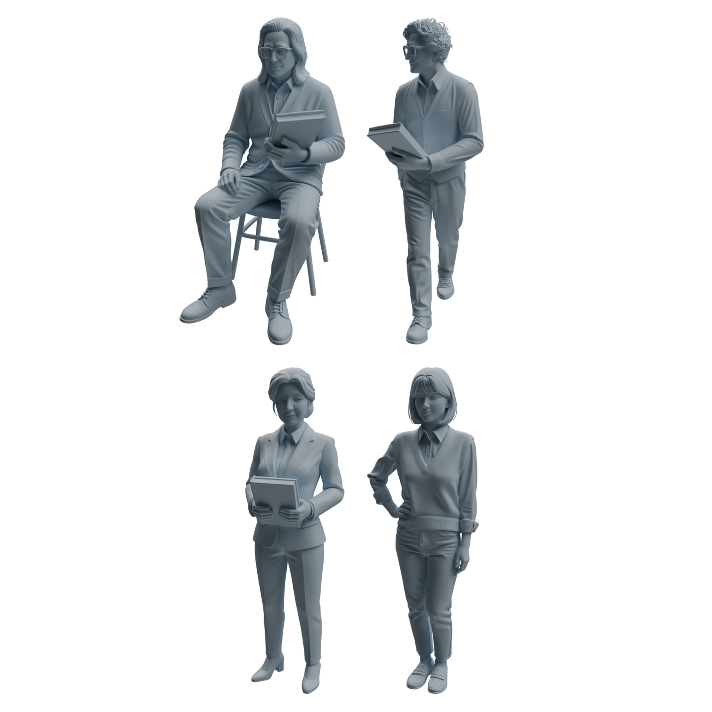 MRY-SFW LYTR971 Lesson-Preparing Teacher Character Modern Model 4 pcs