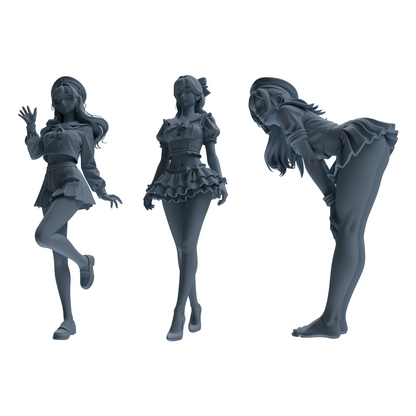 MRY-SFW LYTR883 Sailor Uniform Girl Figure Modern Model 3 pcs
