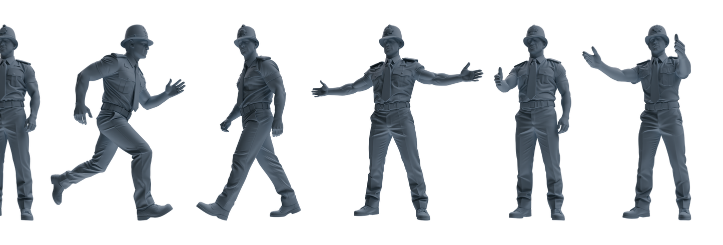 MRY-SFW LYGR804 Modern British Police Six-Person Daily Routine