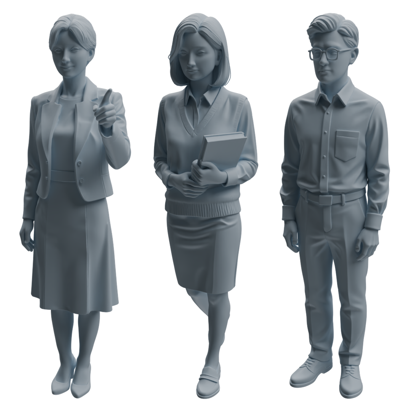 MRY-SFW LYTR970 Classroom Teaching Teacher Character Modern Model 3 pcs