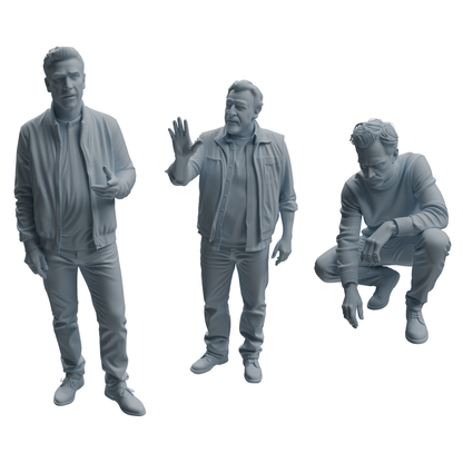 MRY-SFW LYTR989 Business Workplace Man Character Modern Model 3 pcs