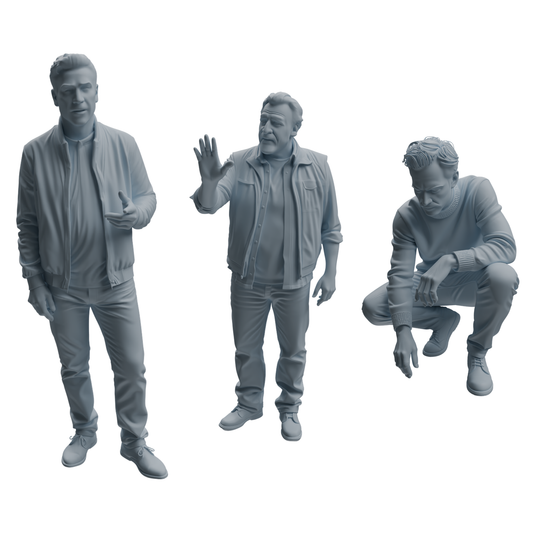 MRY-SFW LYTR989 Business Workplace Man Character Modern Model 3 pcs