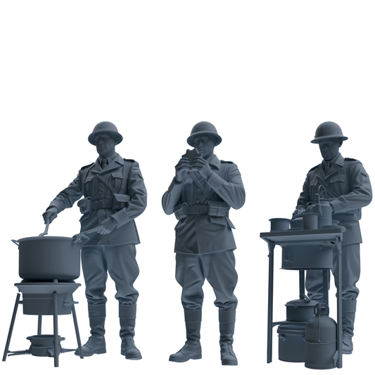 MRY-SFW SSTR222 WWII French Army Logistics Soldier Picnic Th – LCD 3D printed resin model kit, image 1