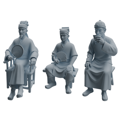 MRY-SFW LYTR979 Ancient Literati Gentleman Character Modern Model 3 pcs
